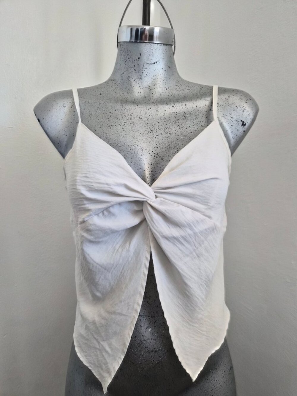 Love It White Twist Front Cami Top